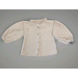 ZARA Beige Button 3/4 Sleeve -‎  Size: 2-3 Years (96cm)